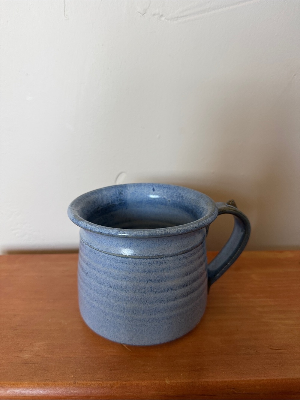 Handcrafted Blue Stoneware Mug - Classic Ceramic Drinkware